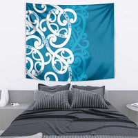 Azure Blue Maori Tapestry Koru Kowhaiwhai - Polynesian Pride