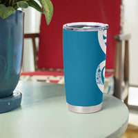 Azure Blue Maori Tumbler Cup Koru Kowhaiwhai - Polynesian Pride
