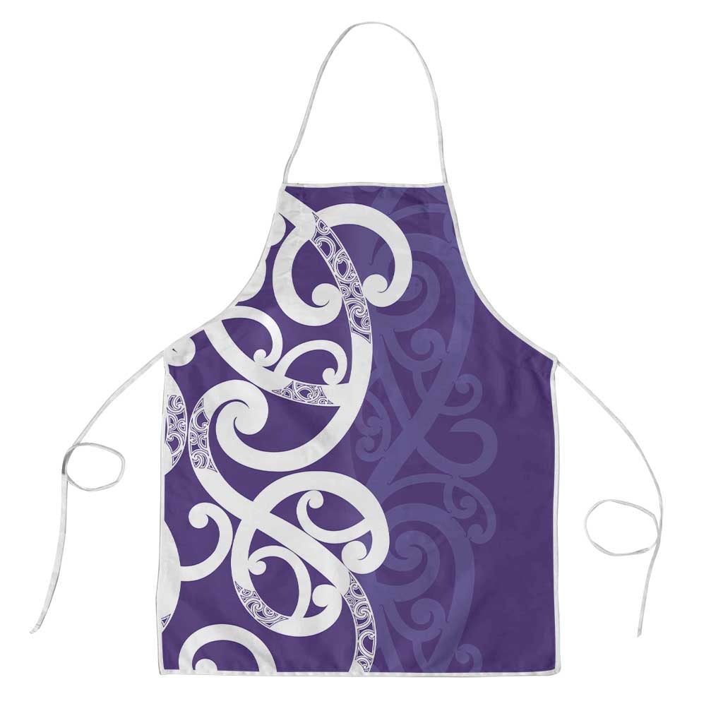Violet Green Maori Apron Koru Kowhaiwhai - Polynesian Pride