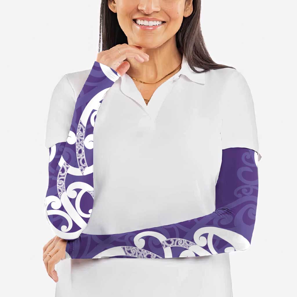 Violet Green Maori Arm Sleeves Koru Kowhaiwhai - Polynesian Pride