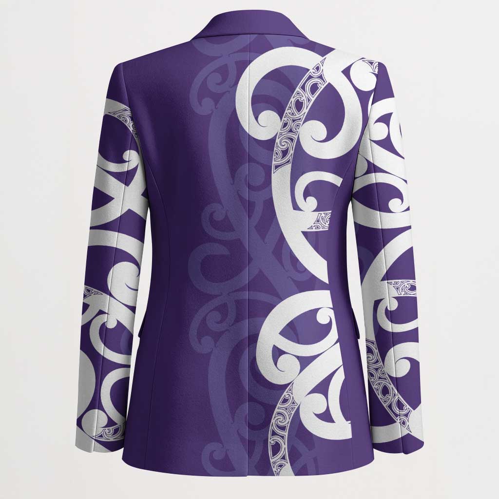 Violet Green Maori Blazer Koru Kowhaiwhai - Polynesian Pride