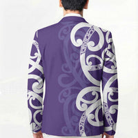 Violet Green Maori Blazer Koru Kowhaiwhai - Polynesian Pride