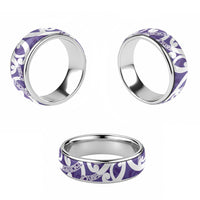 Violet Green Maori Classic Ring Koru Kowhaiwhai
