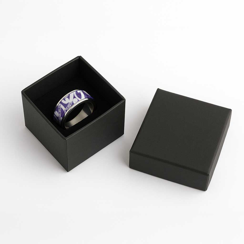 Violet Green Maori Classic Ring Koru Kowhaiwhai