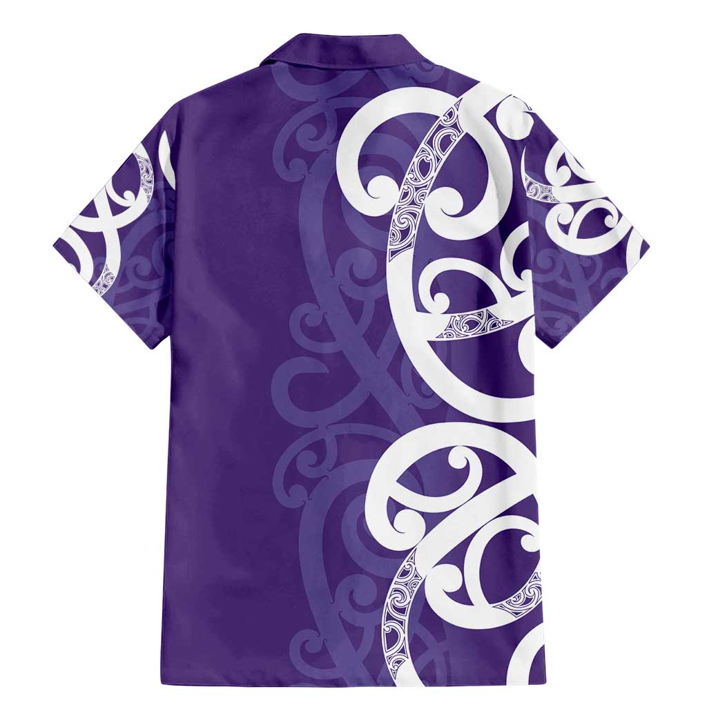Violet Green Maori Family Matching Mermaid Dress and Hawaiian Shirt Koru Kowhaiwhai LT7 - Polynesian Pride