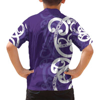 Violet Green Maori Family Matching Summer Maxi Dress and Hawaiian Shirt Koru Kowhaiwhai LT7 - Polynesian Pride