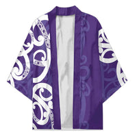 Violet Green Maori Kimono Koru Kowhaiwhai - Polynesian Pride