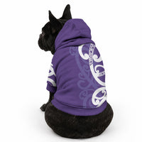 Violet Green Maori Pet Hoodie Koru Kowhaiwhai LT7 - Polynesian Pride