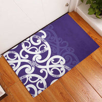 Violet Green Maori Rubber Doormat Koru Kowhaiwhai - Polynesian Pride