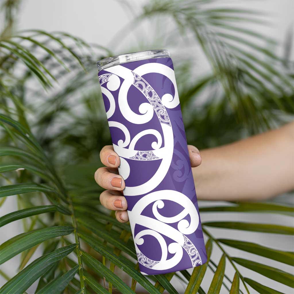 Violet Green Maori Skinny Tumbler Koru Kowhaiwhai - Polynesian Pride