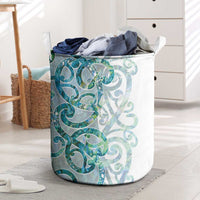 Paua Shell Maori Laundry Basket Koru Kowhaiwhai - Polynesian Pride
