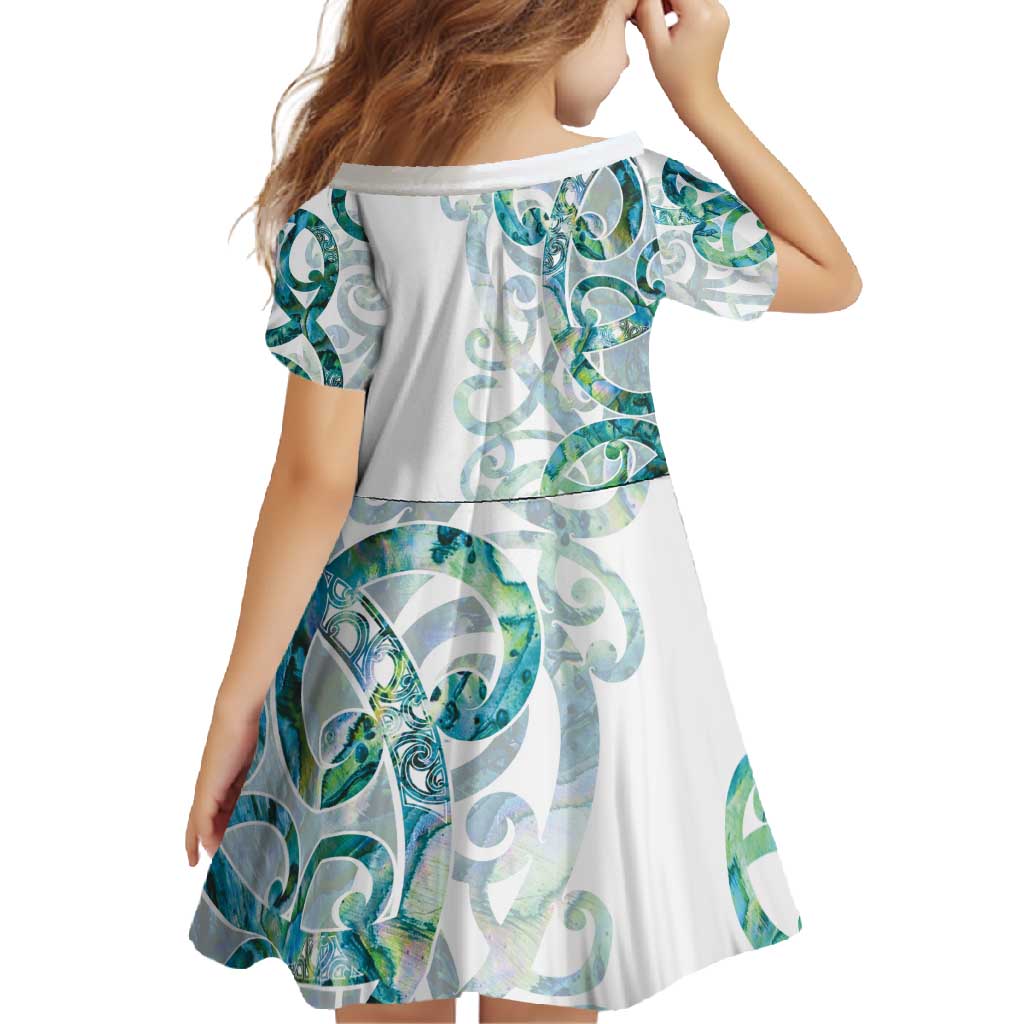 Paua Shell Maori Family Matching Mermaid Dress and Hawaiian Shirt Koru Kowhaiwhai LT7 - Polynesian Pride