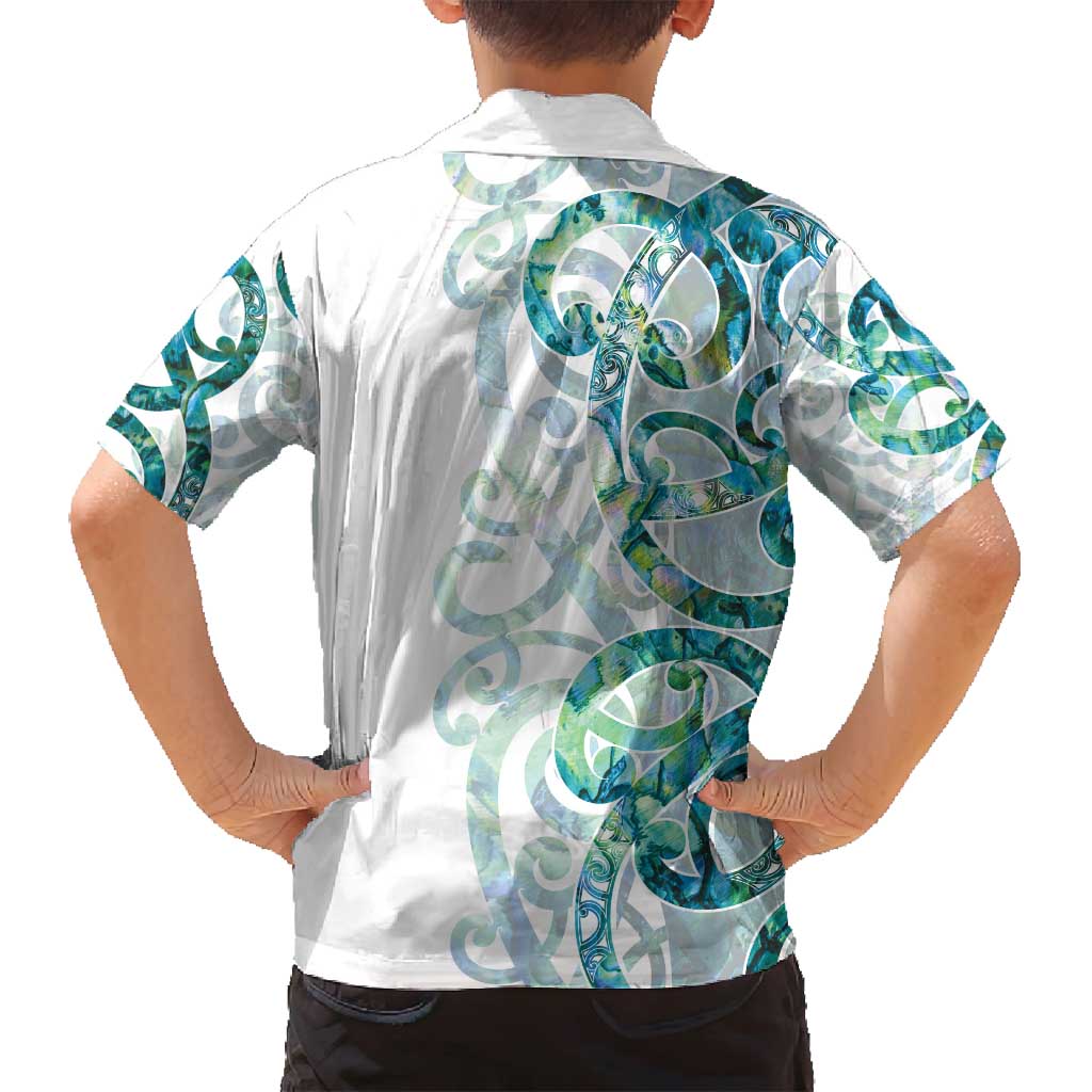 Paua Shell Maori Family Matching Puletasi and Hawaiian Shirt Koru Kowhaiwhai - Polynesian Pride