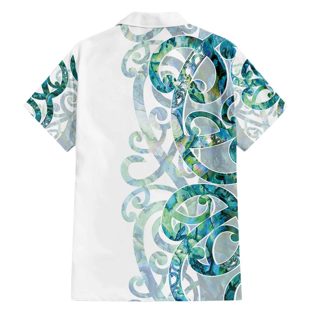 Paua Shell Maori Family Matching Tank Maxi Dress and Hawaiian Shirt Koru Kowhaiwhai LT7 - Polynesian Pride