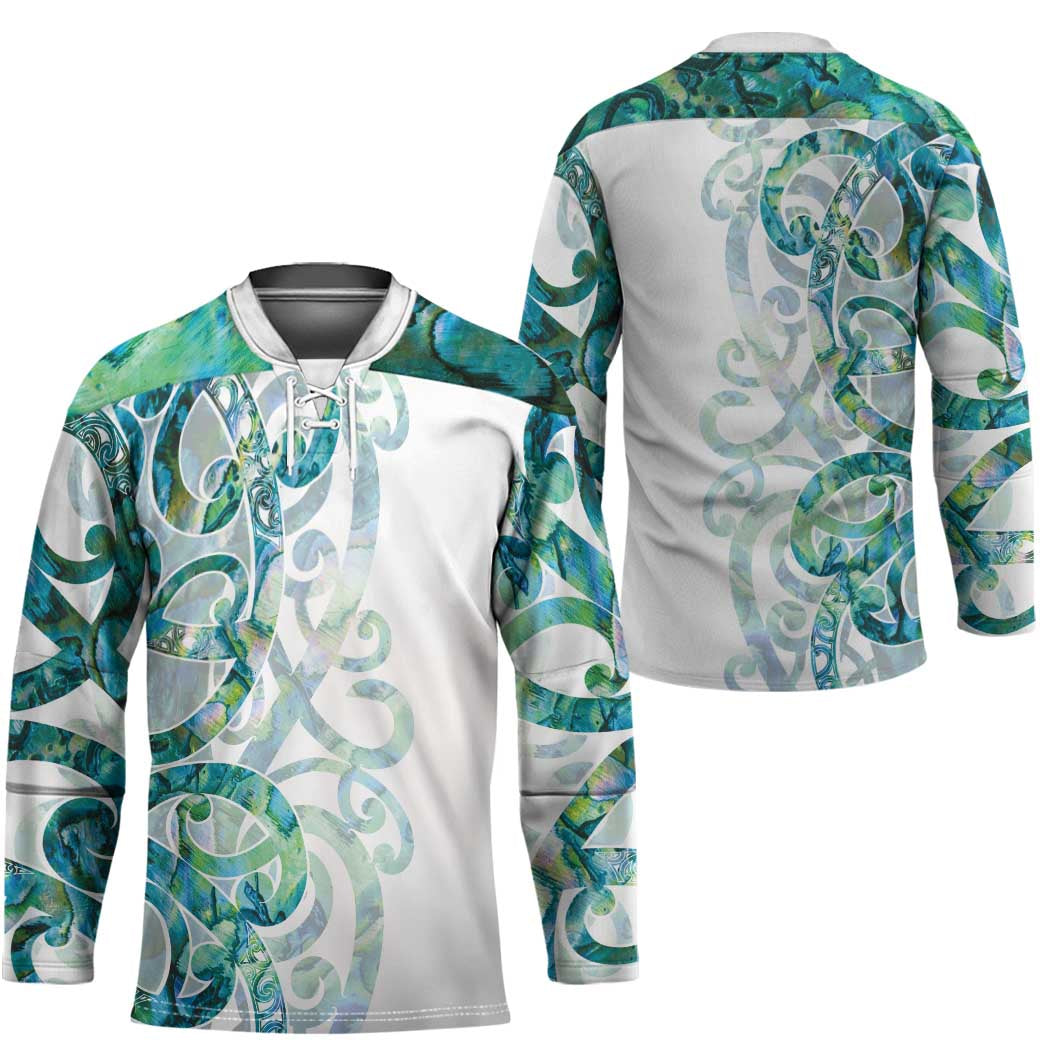 Paua Shell Maori Hockey Jersey Koru Kowhaiwhai - Polynesian Pride