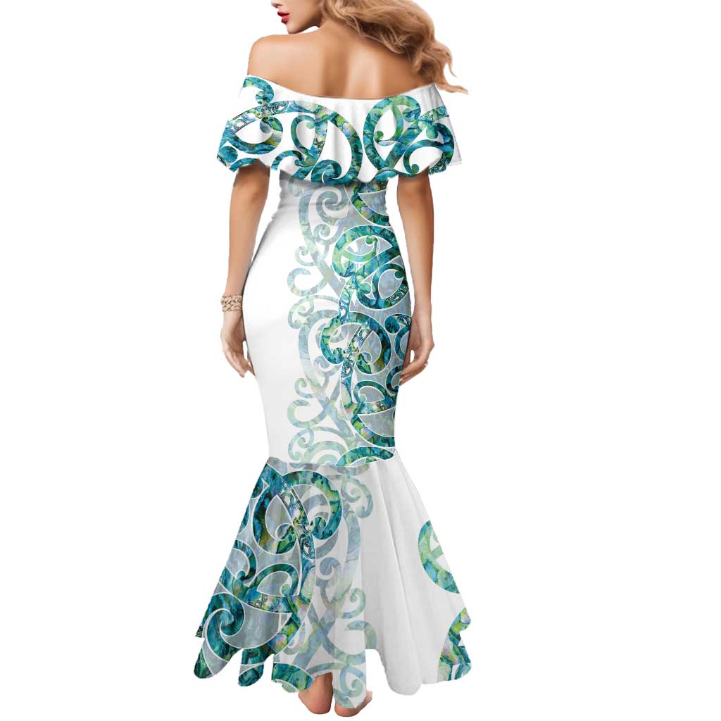 Paua Shell Maori Mermaid Dress Koru Kowhaiwhai - Polynesian Pride