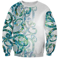 Paua Shell Maori Sweatshirt Koru Kowhaiwhai - Polynesian Pride