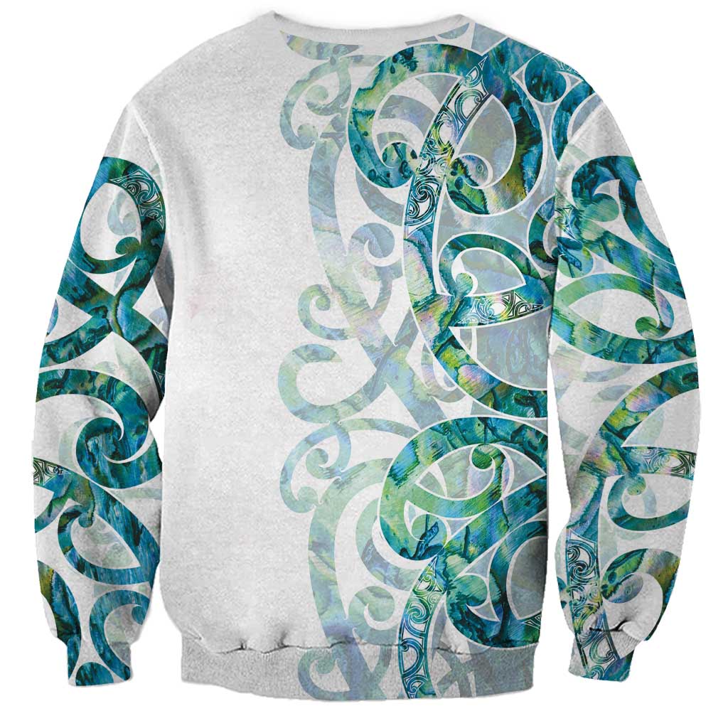 Paua Shell Maori Sweatshirt Koru Kowhaiwhai - Polynesian Pride