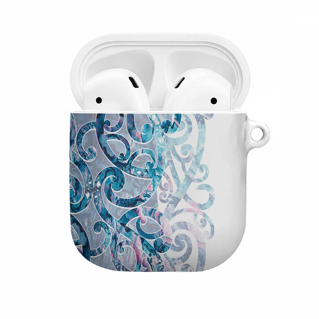 Turquoise Paua Shell Maori AirPods Case Koru Kowhaiwhai - Polynesian Pride