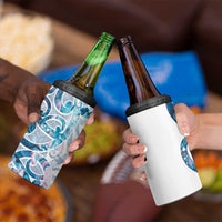 Turquoise Paua Shell Maori 4 in 1 Can Cooler Tumbler Koru Kowhaiwhai - Polynesian Pride