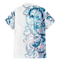 Turquoise Paua Shell Maori Family Matching Mermaid Dress and Hawaiian Shirt Koru Kowhaiwhai LT7 - Polynesian Pride