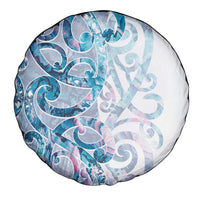 Turquoise Paua Shell Maori Spare Tire Cover Koru Kowhaiwhai - Polynesian Pride