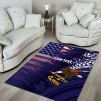 American Samoa Mix US Area Rug Flag Day Grunge Style