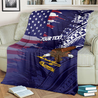 American Samoa Mix US Blanket Flag Day Grunge Style