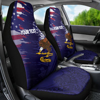 American Samoa Mix US Car Seat Cover Flag Day Grunge Style