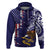 American Samoa Mix US Hoodie Flag Day Grunge Style LT7 Pullover Hoodie Blue - Polynesian Pride