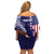 American Samoa Mix US Off Shoulder Short Dress Flag Day Grunge Style LT7 - Polynesian Pride