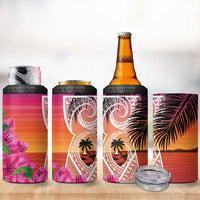 Guam Chamorro 4 in 1 Can Cooler Tumbler Artsy Latte Stone