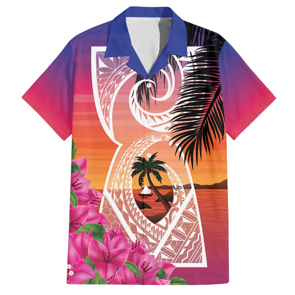 Guam Chamorro Family Matching Long Sleeve Bodycon Dress and Hawaiian Shirt Artsy Latte Stone LT7 Dad's Shirt - Short Sleeve Art - Polynesian Pride