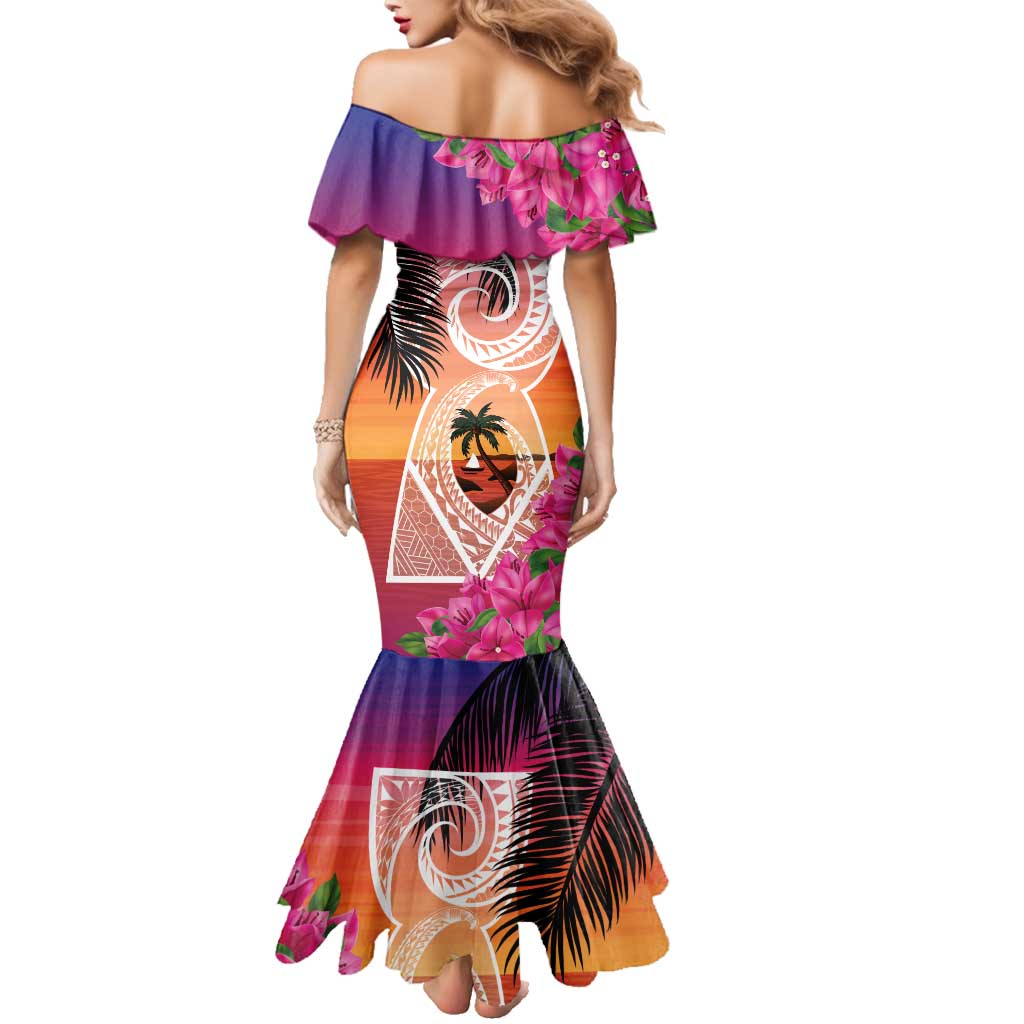 Guam Chamorro Family Matching Mermaid Dress and Hawaiian Shirt Artsy Latte Stone LT7 - Polynesian Pride