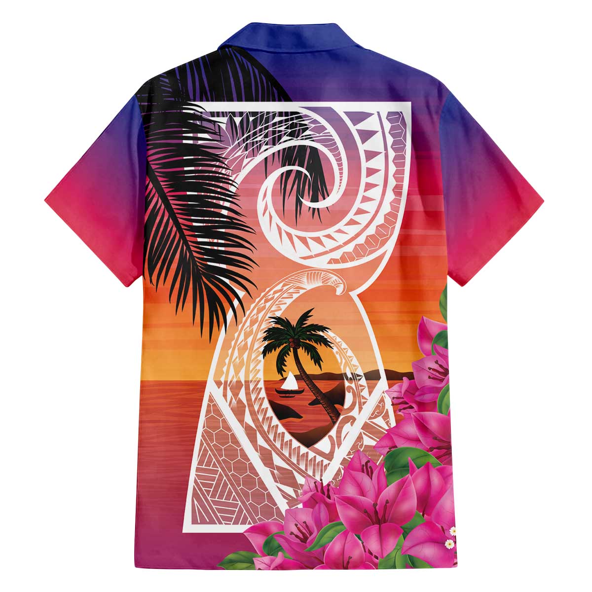 Guam Chamorro Family Matching Off The Shoulder Long Sleeve Dress and Hawaiian Shirt Artsy Latte Stone LT7 - Polynesian Pride