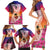 Guam Chamorro Family Matching Short Sleeve Bodycon Dress and Hawaiian Shirt Artsy Latte Stone