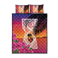 Guam Chamorro Quilt Bed Set Artsy Latte Stone