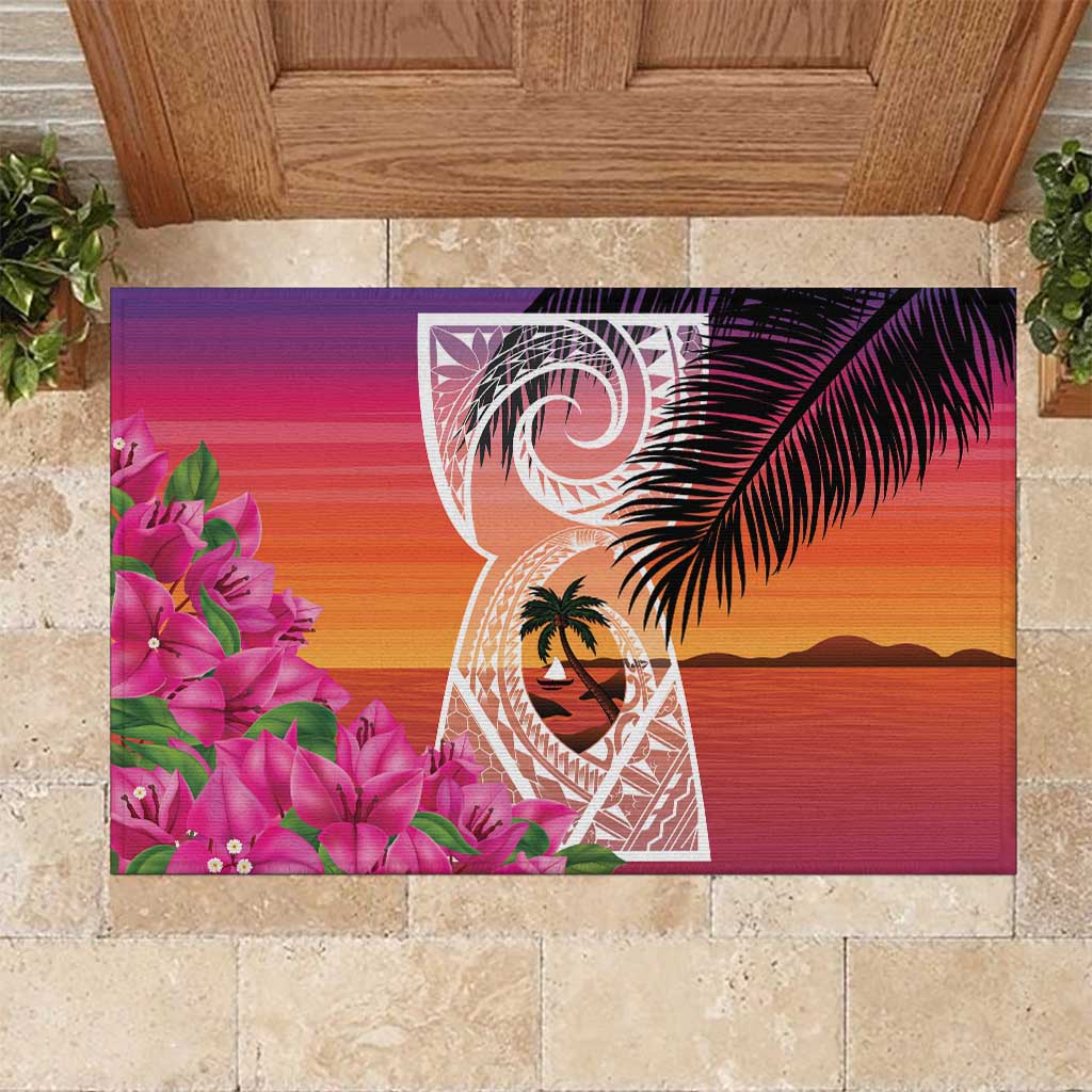 Guam Chamorro Rubber Doormat Artsy Latte Stone