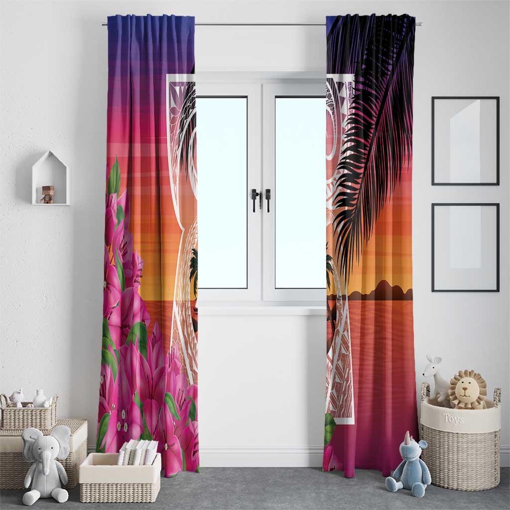 Guam Chamorro Window Curtain Artsy Latte Stone