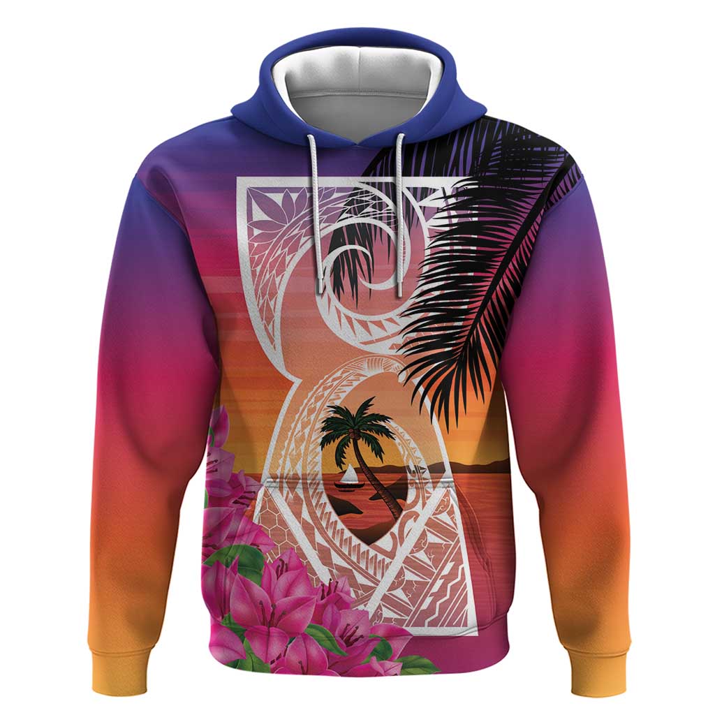 Guam Chamorro Zip Hoodie Artsy Latte Stone