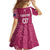 Personalised New Zealand Rugby Family Matching Short Sleeve Bodycon Dress and Hawaiian Shirt Aotearoa Champions - Pink Version