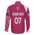 Personalised New Zealand Rugby Family Matching Short Sleeve Bodycon Dress and Hawaiian Shirt Aotearoa Champions - Pink Version