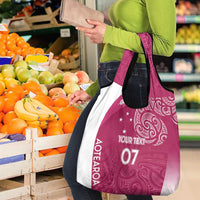 Personalised New Zealand Rugby Grocery Bag Aotearoa Champions - Pink Version