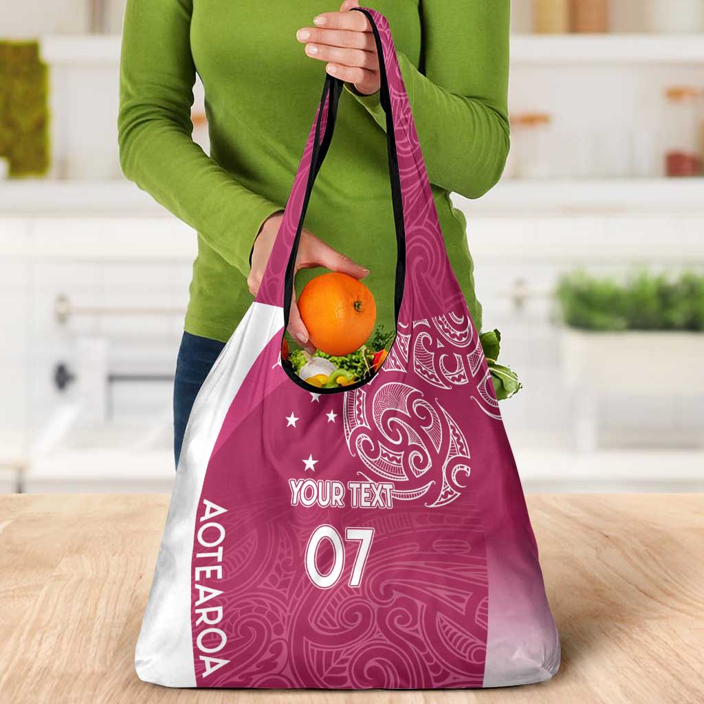 Personalised New Zealand Rugby Grocery Bag Aotearoa Champions - Pink Version