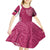 Personalised New Zealand Rugby Kid Short Sleeve Dress Aotearoa Champions - Pink Version