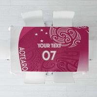 Personalised New Zealand Rugby Tablecloth Aotearoa Champions - Pink Version