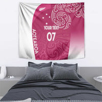Personalised New Zealand Rugby Tapestry Aotearoa Champions - Pink Version