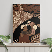 Father's Day Polynesian Pattern Canvas Wall Art Tropical Humpback Whale