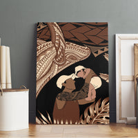 Father's Day Polynesian Pattern Canvas Wall Art Tropical Humpback Whale