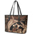 Father's Day Polynesian Pattern Leather Tote Bag Tropical Humpback Whale